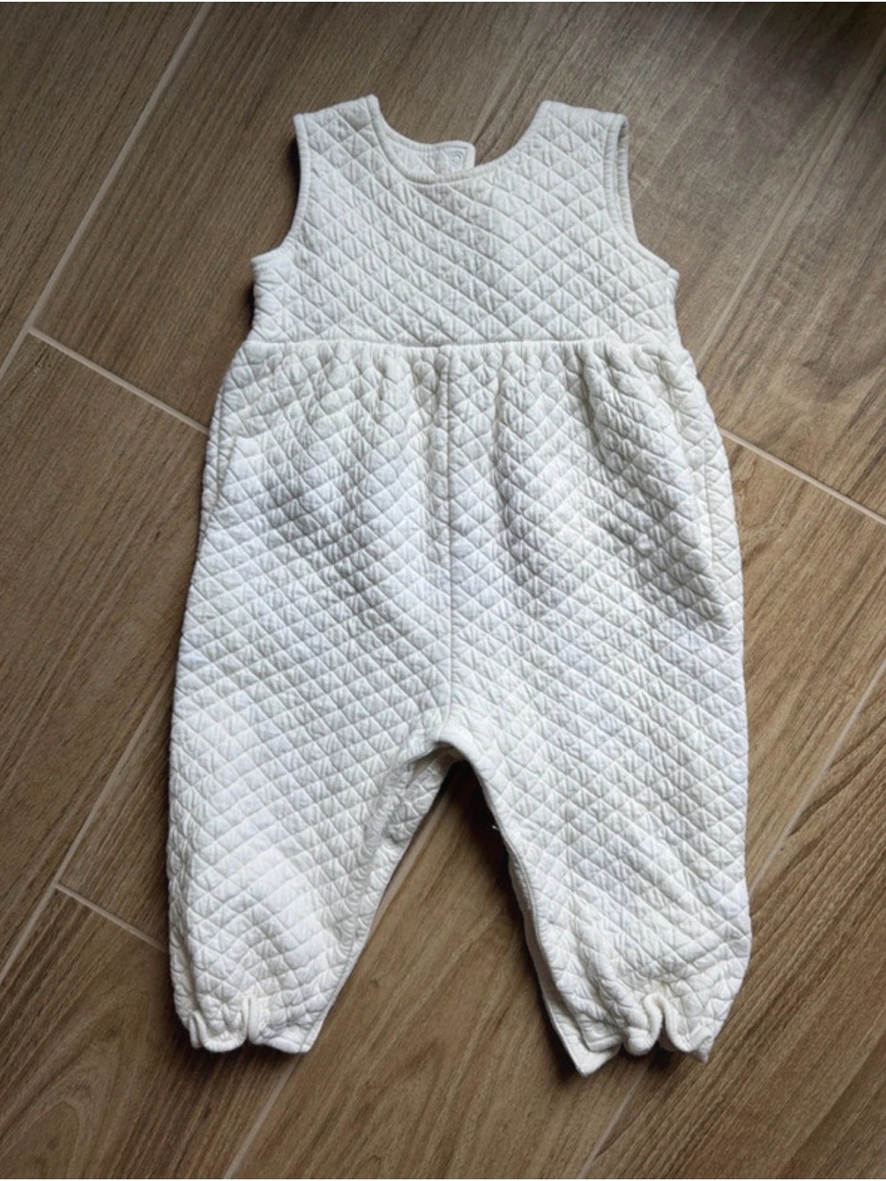 The Beaufort bonnet Rebecca Quilted Ivory Baby Romper